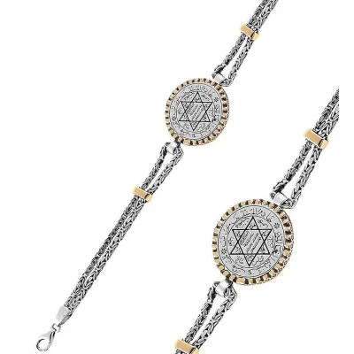 Gümüş Süleyman Mührü Erkek Bileklik