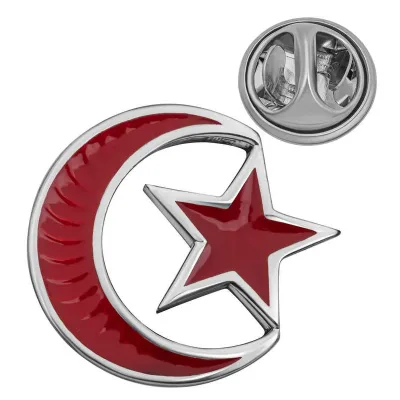 Gümüş Ay Yıldız Rozet