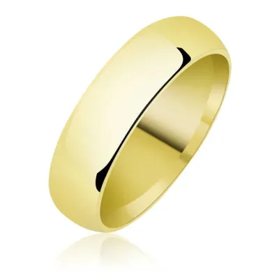 5 mm Düz Bombeli Gold Gümüş Alyans