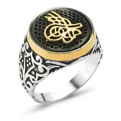 Gümüş Tuğralı Erkek Yüzük