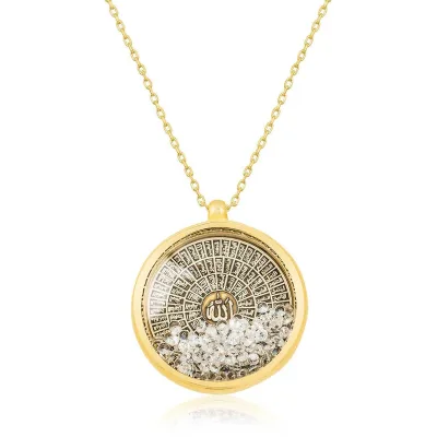 Gümüş Gold Esmaül Hüsna Bayan Kolye