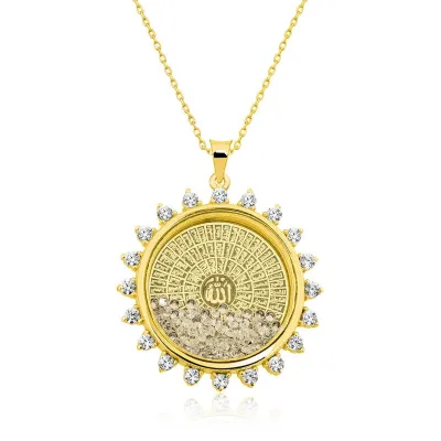 Gümüş Gold Esmaül Hüsna Bayan Kolye