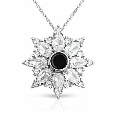 Gümüş 100 Dilde Seni Seviyorum Lotus Kadın Kolye