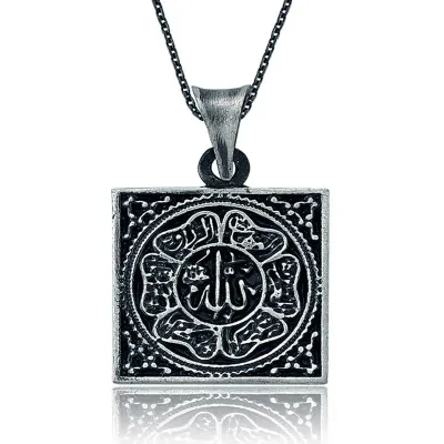 Gümüş Allah Yazılı Kolye