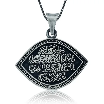 Gümüş Nazar Duası Bayan Kolye