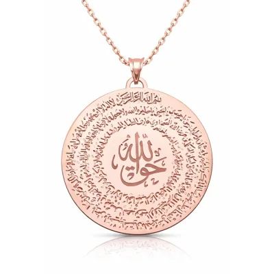 Gümüş Rose El Hakkanî Mührü Bayan Kolye