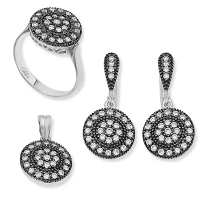 Gümüş Elmas Modeli Bayan Set