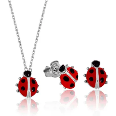 Gümüş Uğur Böceği Bayan Set