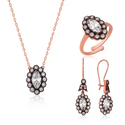 Gümüş Elmas Montür Bayan Set