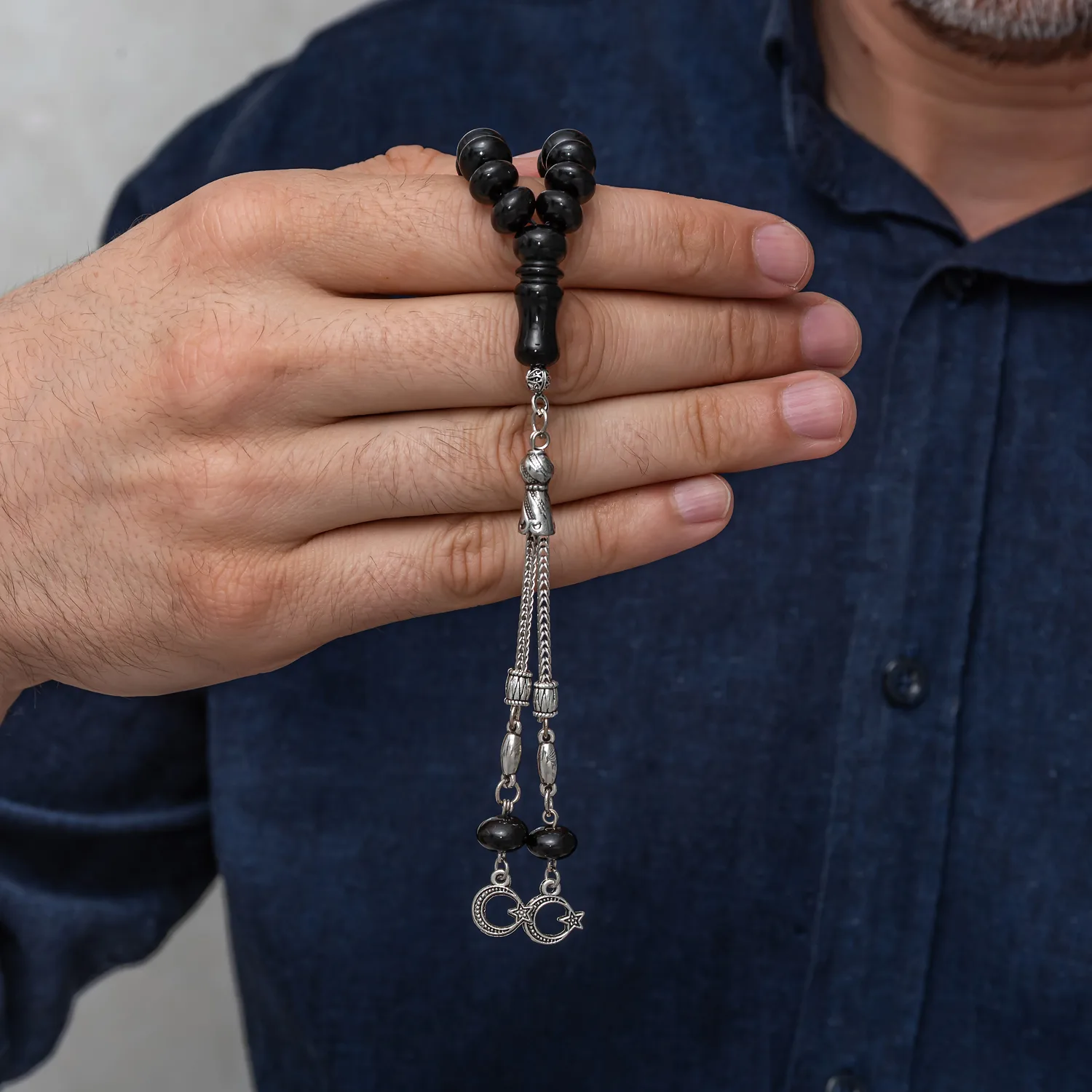 Metal Püsküllü Rondela Kesim 6,5 x 9,5 mm Rus Oltusu Tesbih görsel 4