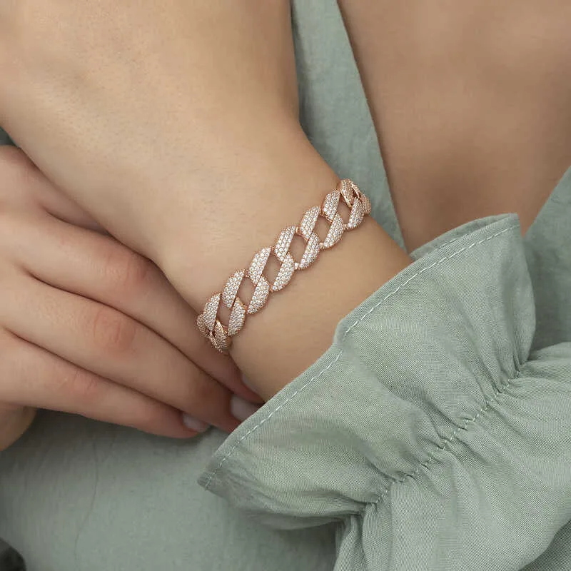 Gümüş Rose Taşlı Gurmet Bayan Bileklik görsel 5