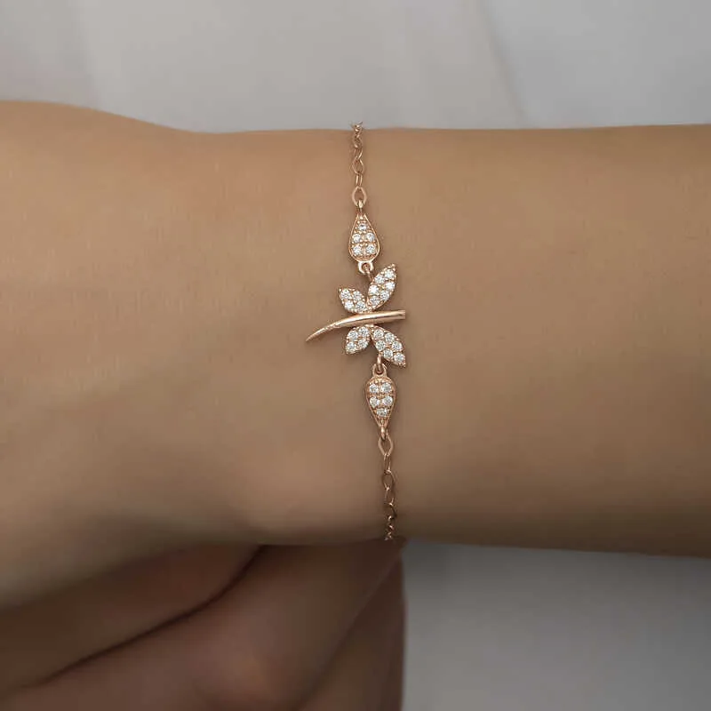 Gümüş Rose Yusufçuk Kadın Bileklik görsel 1