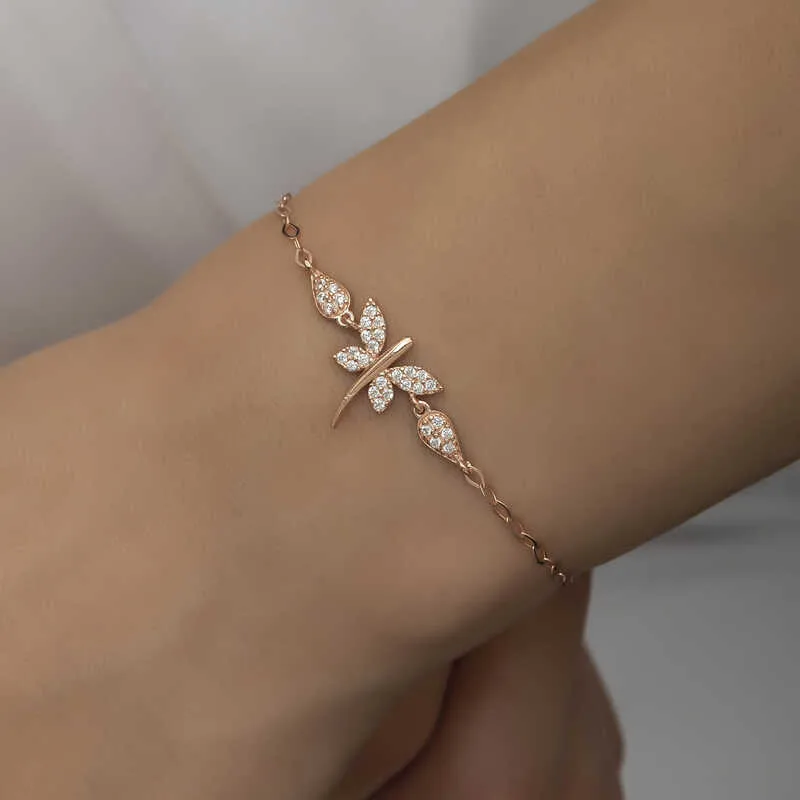 Gümüş Rose Yusufçuk Kadın Bileklik görsel 2