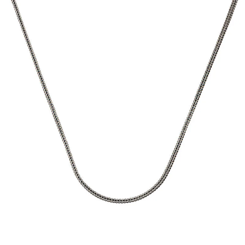 Gümüş 2 mm Tilki Kuyruğu 55 Cm Zincir görsel 1