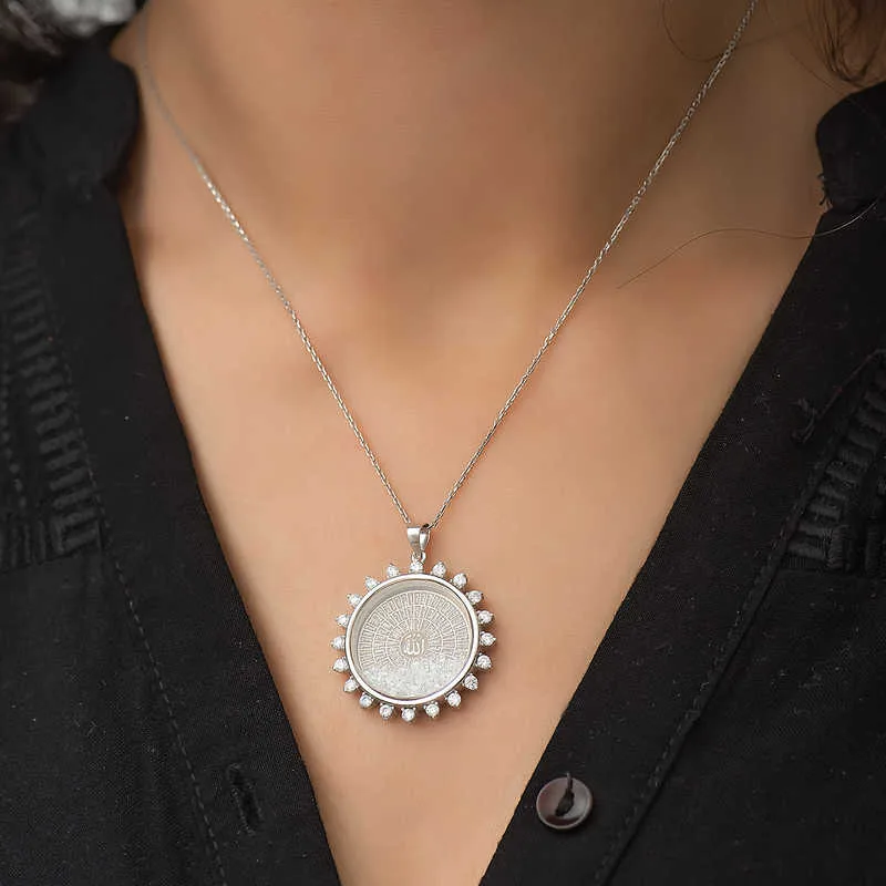 Gümüş Esmaül Hüsna Bayan Kolye görsel 2
