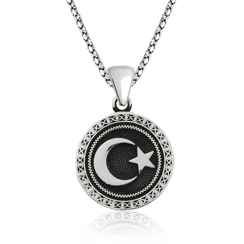 Gümüş Ay Yıldız Kolye görsel 1