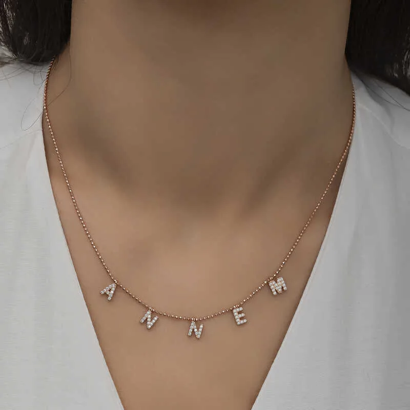 Gümüş Rose Annem Yazılı Bayan Kolye görsel 4