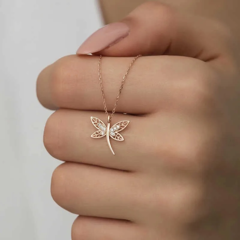 Gümüş Rose Yusufçuk Kadın Kolye görsel 2