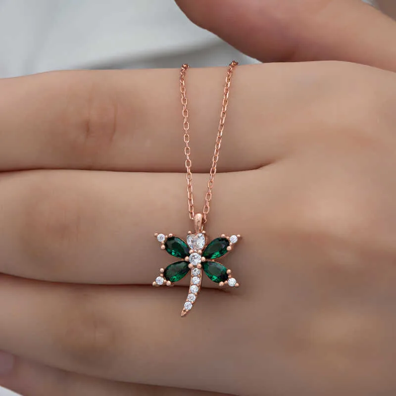 Gümüş Rose Yusufçuk Kadın Kolye görsel 1