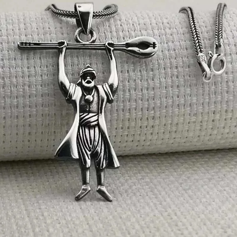 Gümüş Pir Sultan Abdal Erkek Kolye görsel 2