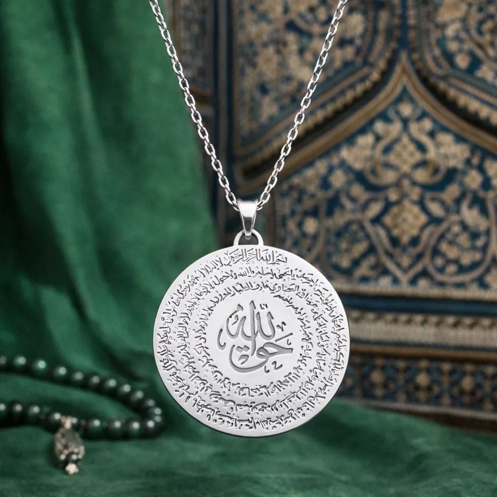 Gümüş El Hakkanî Mührü Bayan Kolye görsel 2