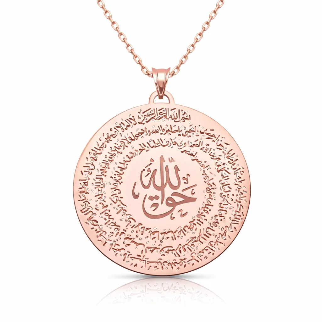Gümüş Rose El Hakkanî Mührü Bayan Kolye görsel 1