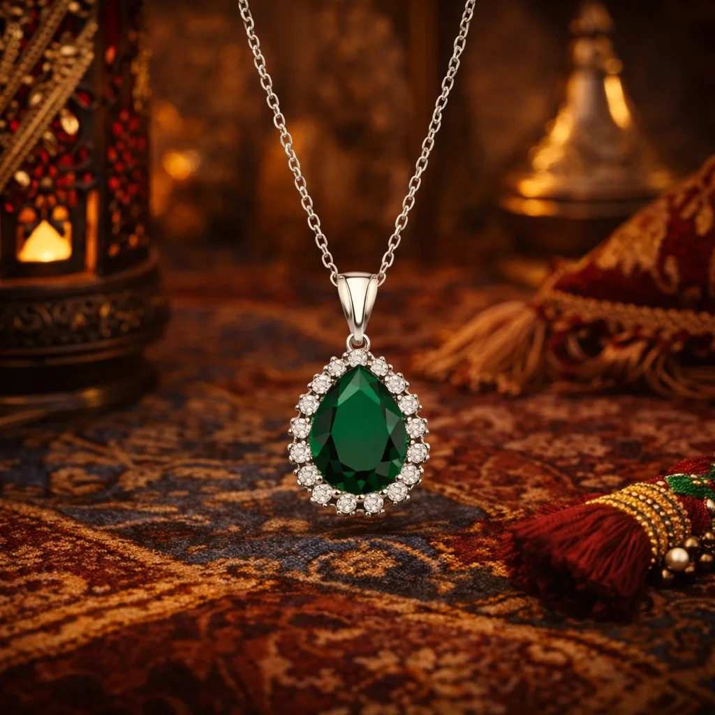 Gümüş Hürrem Sultan Bayan Kolye görsel 2