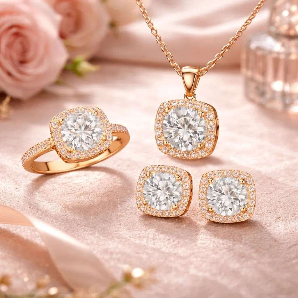 Gümüş Rose Kare Montür Kadın Set görsel 2