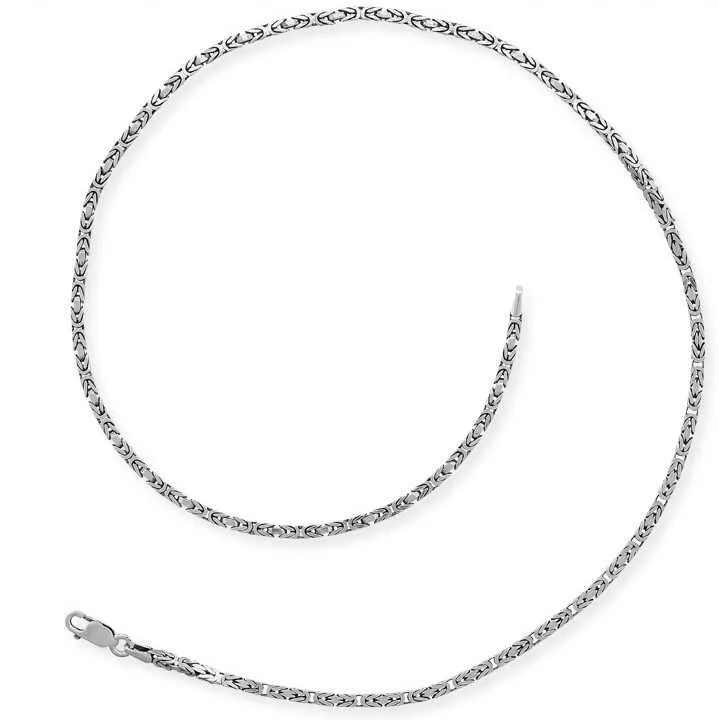 Gümüş Kral Zincir - 10 mm Köşeli görsel 4
